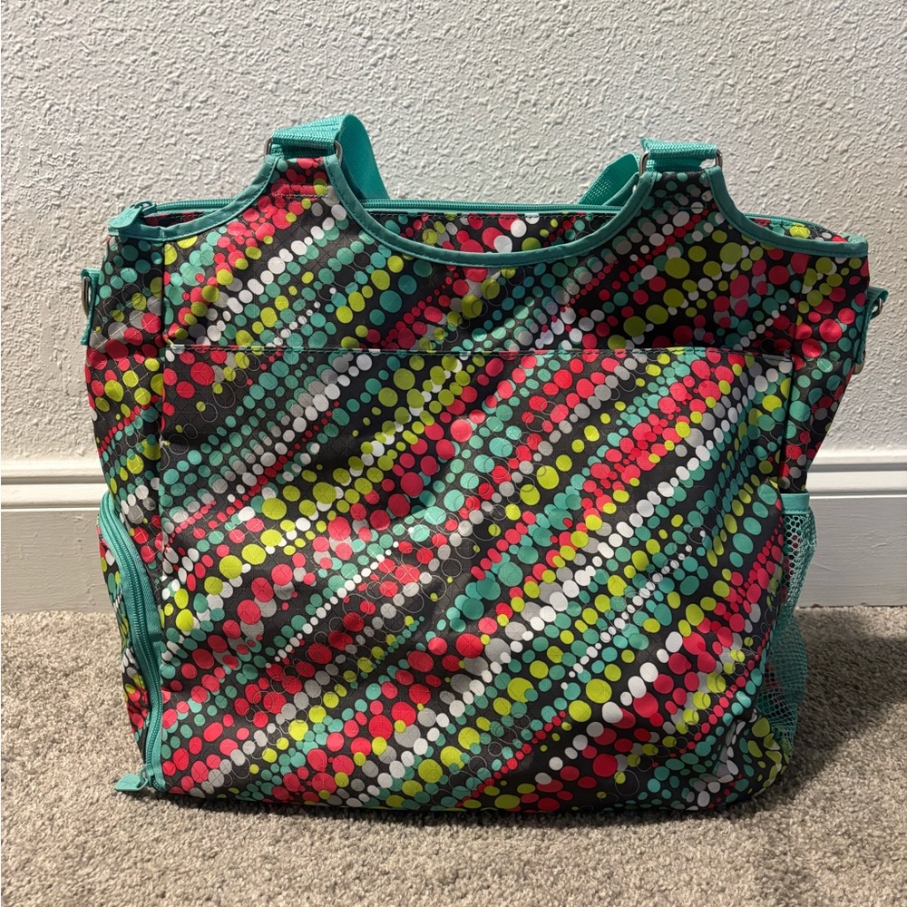 Thirty-One Multicolor Polka Dot All-Pro Tote - Picture 2 of 8